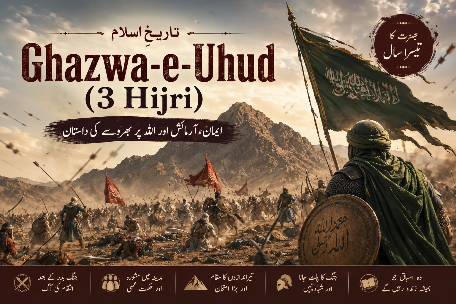 Ghazwa-e-Uhud (3 Hijri): Islam Ki Tareekh Ka Azeem Maarka | Hijrat Ka Teesra Saal