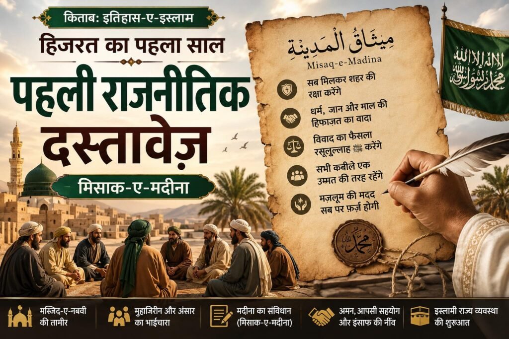 Pehli Rajnitik Dastavez (Misaq-e-Madina) | Hijrat Ke Pehle Saal Ka Itihas