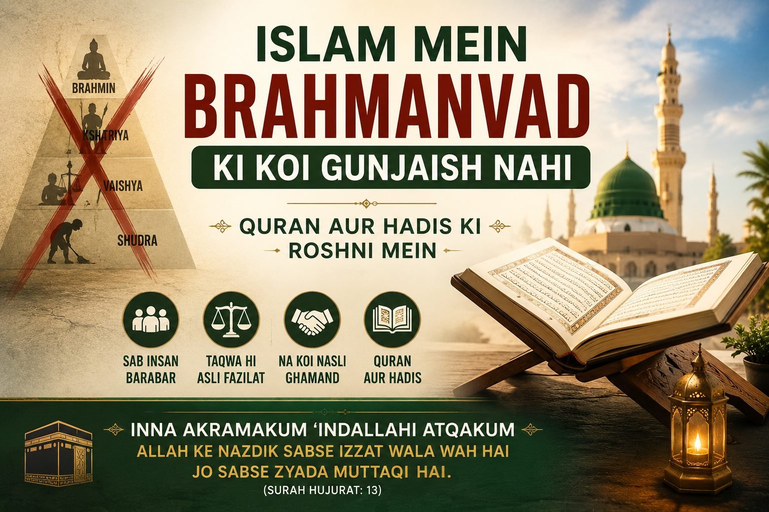 Islam Mein Brahmanvad Ki Koi Gunjaish Nahi | Quran Aur Hadis Ki Roshni Mein