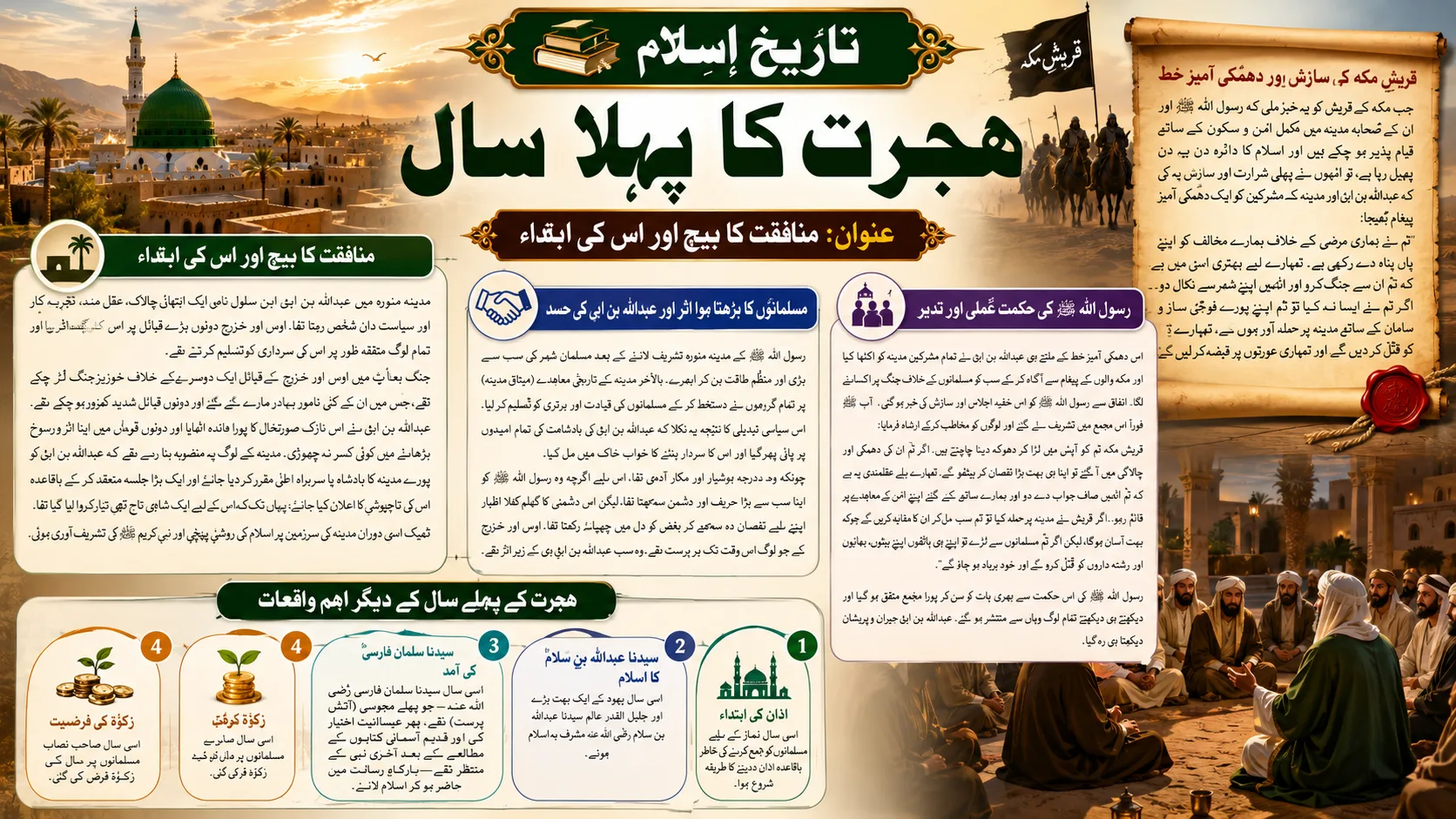 Hijrat Ka Pehla Saal: Munafaqat Ki Ibtida Aur Tarikh-e-Islam
