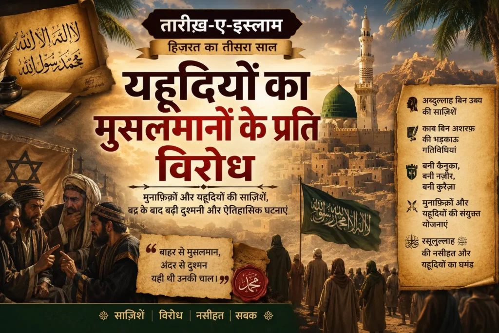 यहूदियों का मुसलमानों के प्रति विरोध | हिजरत का तीसरा साल | तारीख़-ए-इस्लाम